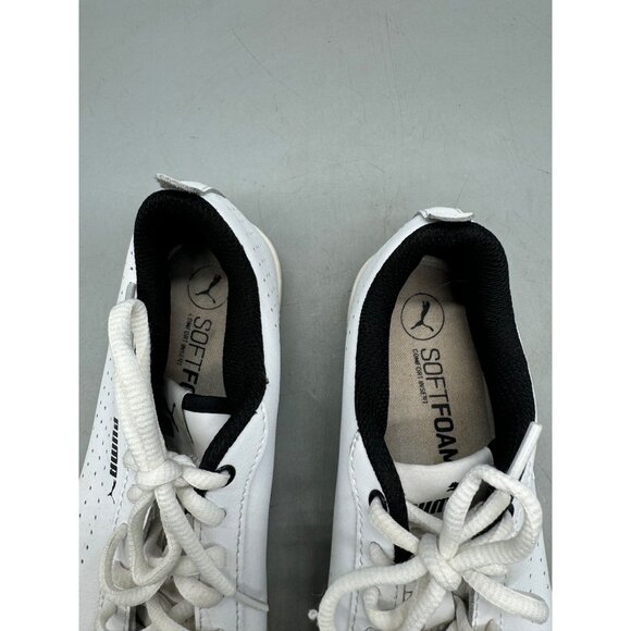 Puma White & Black SoftFoam Sneakers women's Size 7 tie up athletic READ - Picture 4 of 7